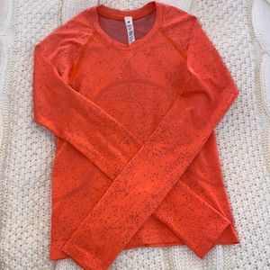 orange lululemon swiftly tech